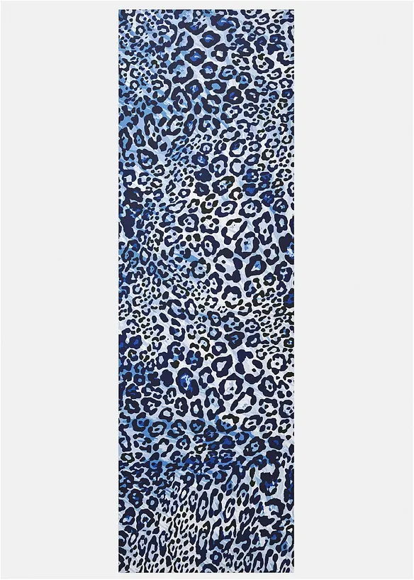 Waschbare Fußmatte mit Leo Muster in blau - bonprix