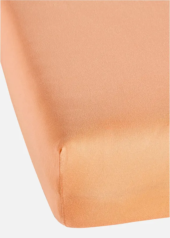 Jersey Spannbettlaken in orange - bonprix