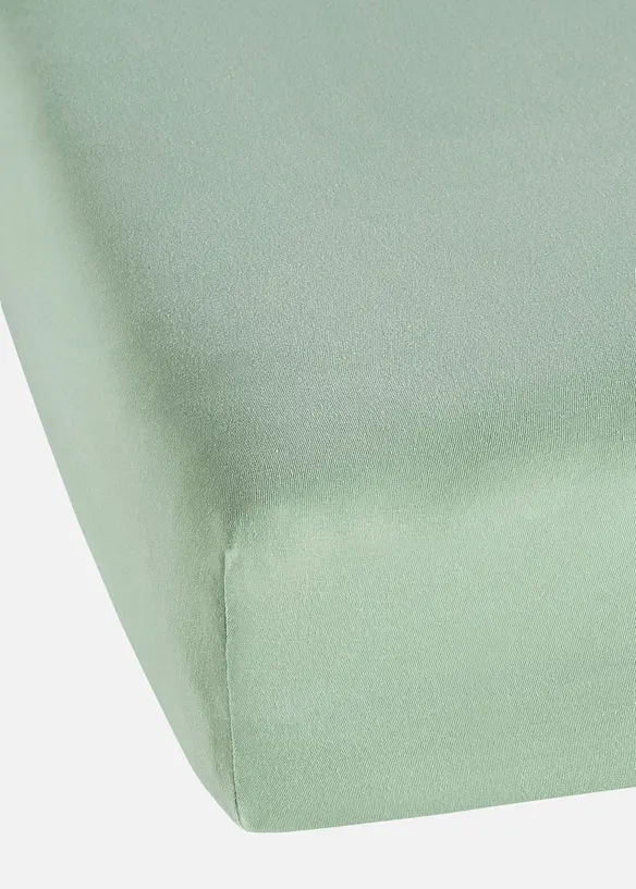 Jersey Spannbettlaken in grün - bonprix