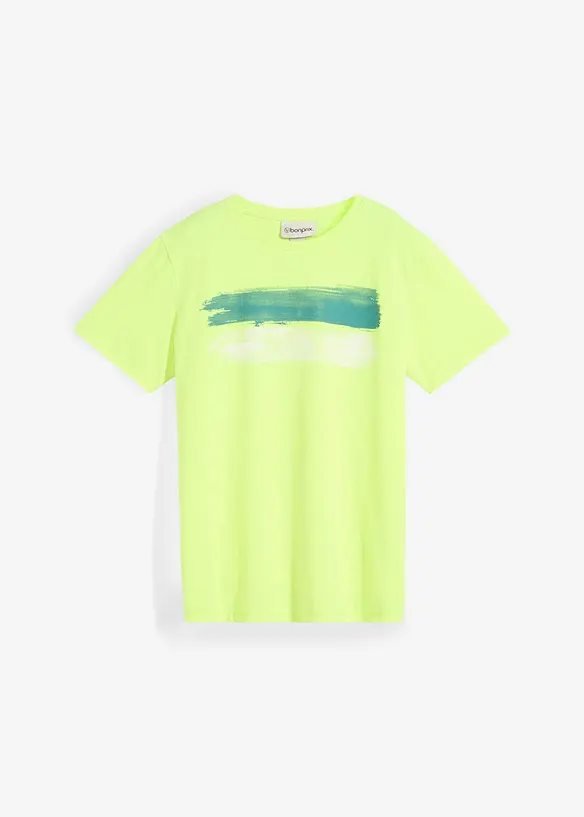 T-Shirt in modischen Farben in gelb von vorne - bonprix
