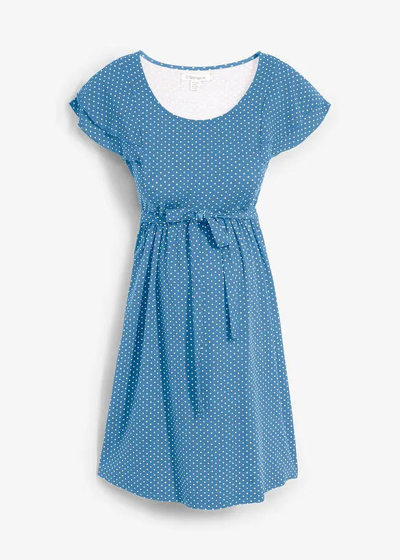 Umstandskleid aus Viskose-Jersey in blau von vorne - bonprix