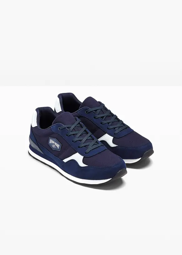 Sneaker mit Mesh-Einsatz in blau - bonprix