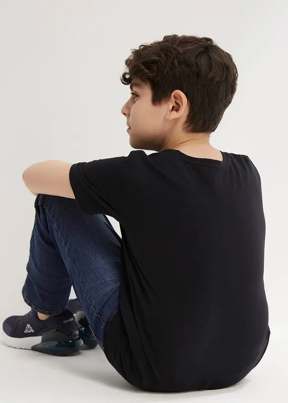 T-Shirt mit Bio-Baumwolle in schwarz von hinten (im Anschnitt) - bonprix