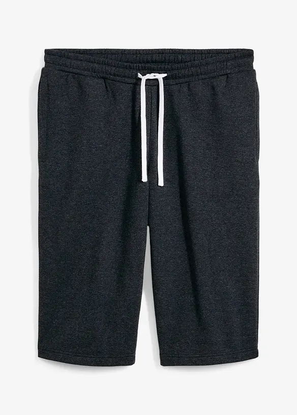 Sweat-Longbermuda in Regular Fit in grau von vorne - bonprix