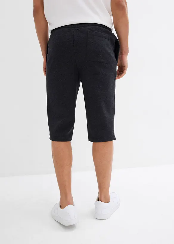 Sweat-Longbermuda in Regular Fit in grau von hinten - bonprix