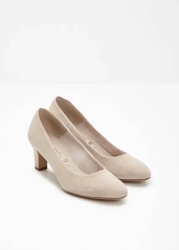 Tamaris Pumps mit Blockabsatz in beige - Tamaris