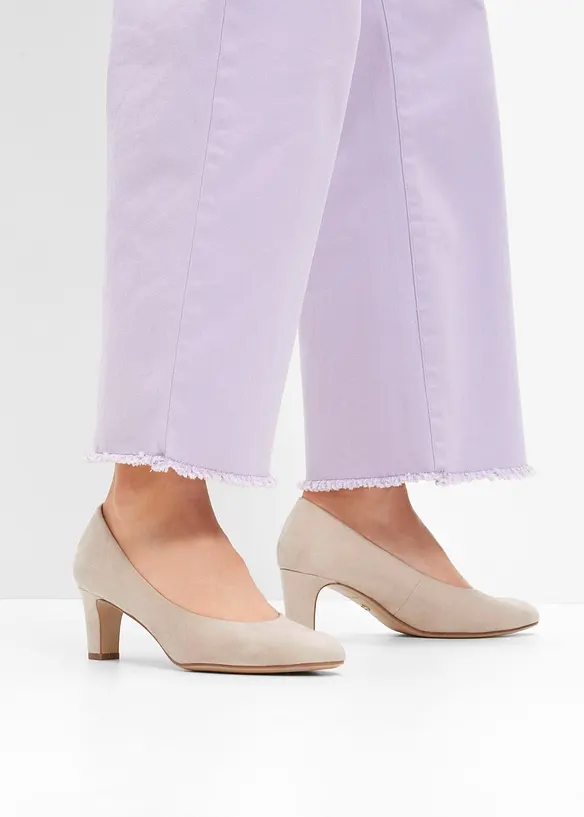 Tamaris Pumps mit Blockabsatz in beige - Tamaris