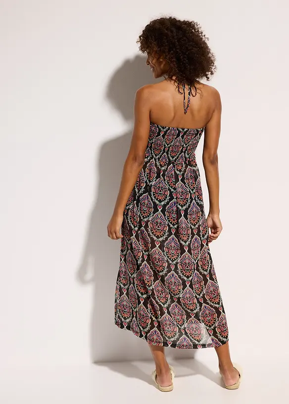 Strandkleid in schwarz von hinten (Totalaufnahme) - bonprix