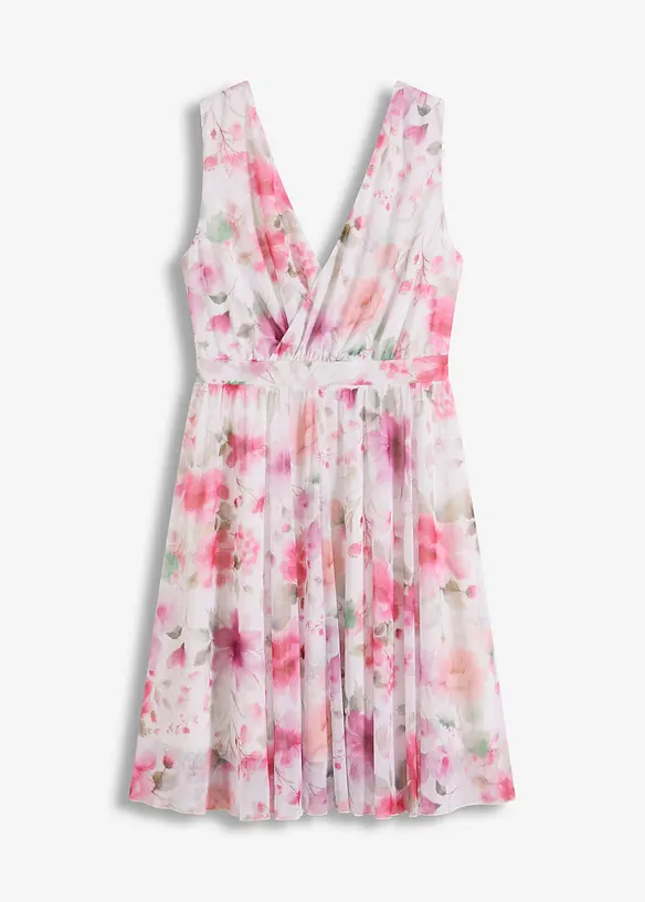 Minikleid aus Mesh in weiß von vorne - bonprix Minikleid aus Mesh in weiß von vorne - bonprix