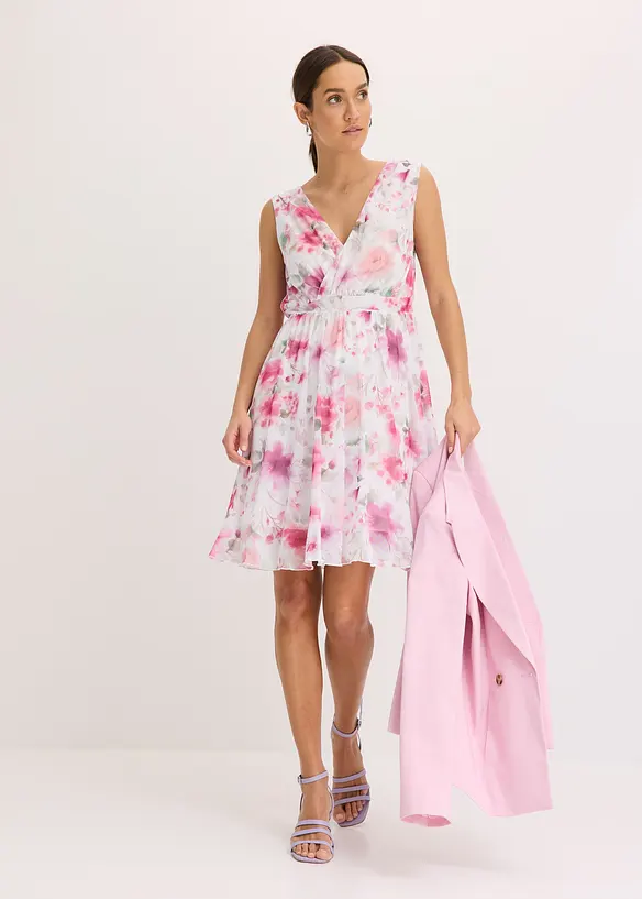 Minikleid aus Mesh in weiß von vorne (Totalaufnahme) - bonprix Minikleid aus Mesh in weiß von vorne (Totalaufnahme) - bonprix