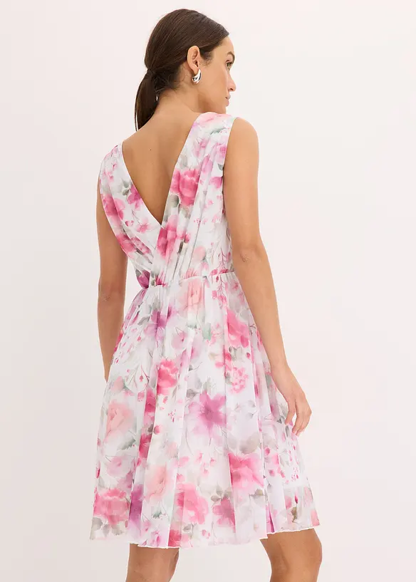 Minikleid aus Mesh in weiß von hinten (Totalaufnahme) - bonprix Minikleid aus Mesh in weiß von hinten (Totalaufnahme) - bonprix