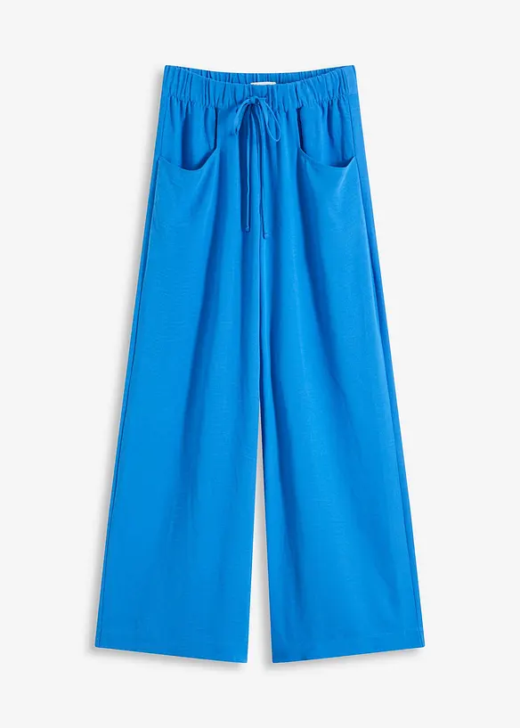 Marlenehose aus leichtem Crêpe in blau von vorne - bonprix Marlenehose aus leichtem Crêpe in blau von vorne - bonprix