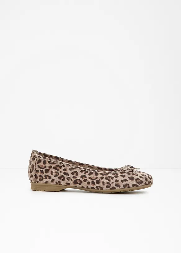 Jana Komfort-Ballerinas in bequemer Weite in beige - Jana