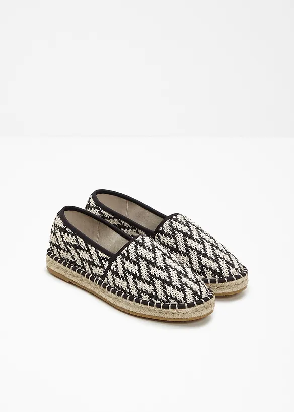 Espadrilles in Bast-Optik in schwarz - bonprix