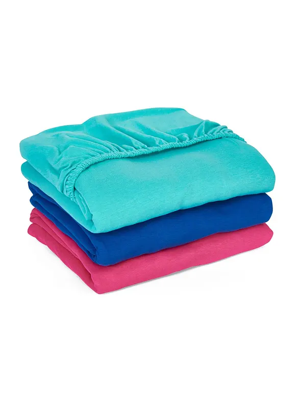 Jersey Spannbettlaken in Trendfarben in pink (Detailaufnahme) - bonprix