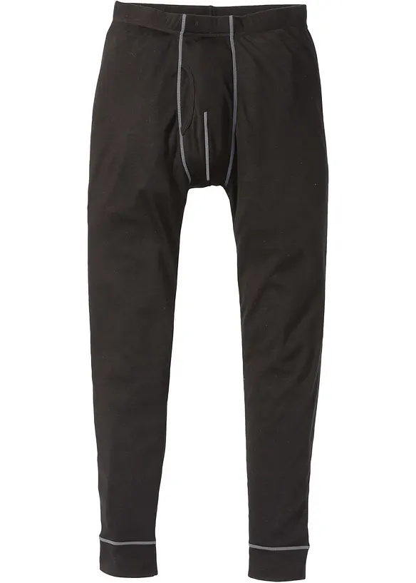 Thermo-Unterhose mit Eingriff in schwarz von vorne - bonprix