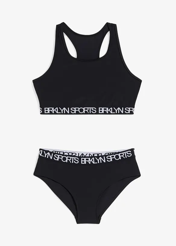 Bikini (2-tlg.Set) in schwarz von vorne - bonprix