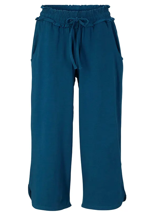 Jersey-Hose aus Baumwoll-Mix in petrol von vorne - bonprix Jersey-Hose aus Baumwoll-Mix in petrol von vorne - bonprix