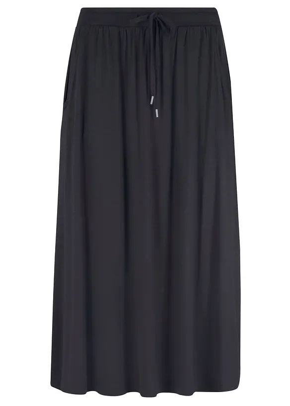 Jersey-Rock aus Baumwoll-Mix in schwarz von vorne - bonprix Jersey-Rock aus Baumwoll-Mix in schwarz von vorne - bonprix