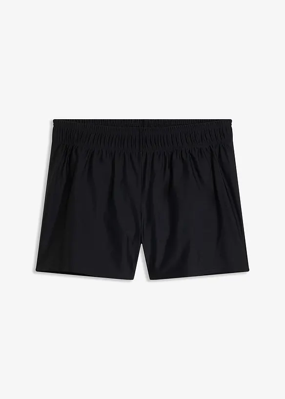 Badeshorts mit Innenslip in schwarz von vorne - bonprix