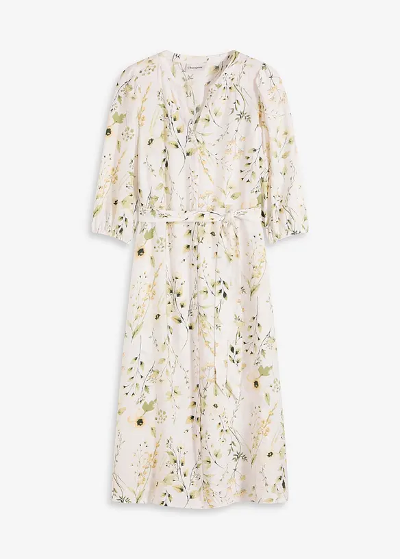 Blusenkleid aus Viskose-Mix in weiß von vorne - bonprix Blusenkleid aus Viskose-Mix in weiß von vorne - bonprix