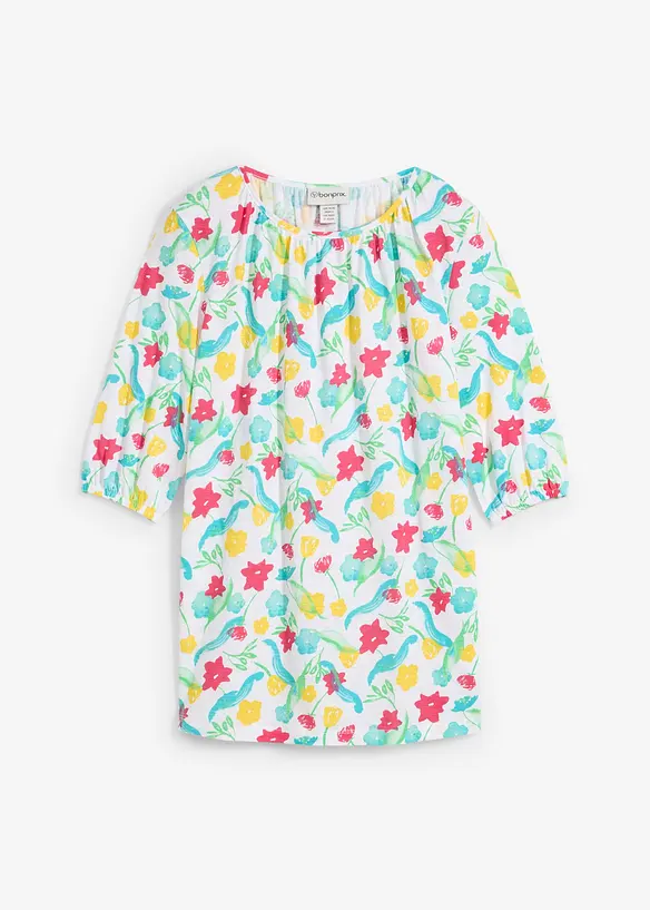 Shirt aus Bio-Baumwolle in weiß von vorne - bonprix
