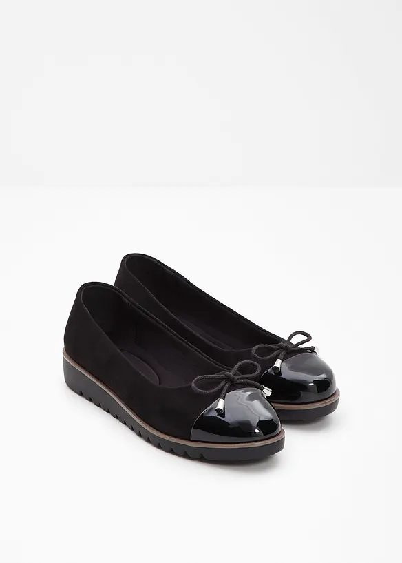 Ballerinas mit gepolsterter Innensohle in schwarz - bonprix