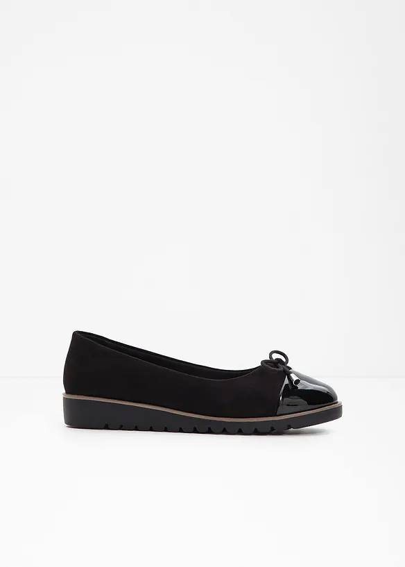 Ballerinas mit gepolsterter Innensohle in schwarz - bonprix