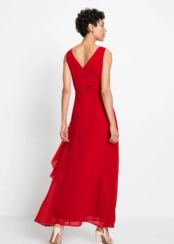 Maxikleid in rot von hinten (Totalaufnahme) - bonprix