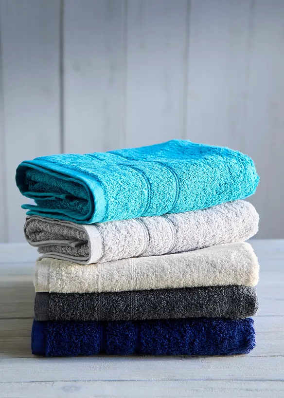 Baumwoll-Handtuch Deluxe in blau (Ambiente) - bonprix