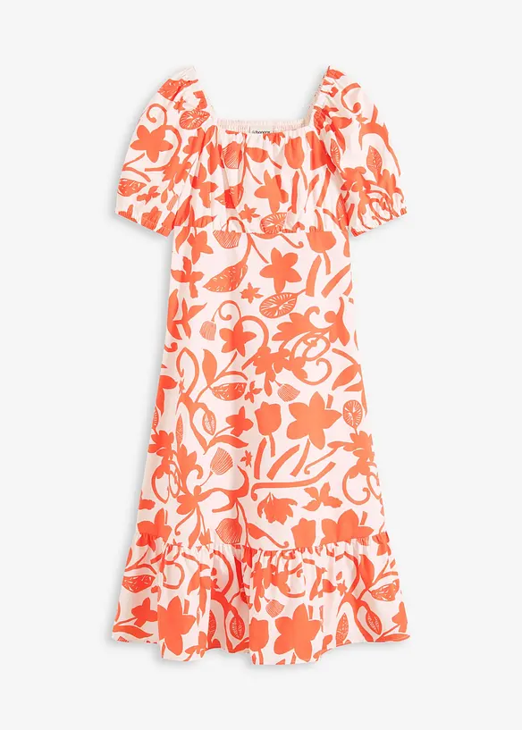 Midikleid aus reiner Bio-Baumwolle in orange von vorne - bonprix Midikleid aus reiner Bio-Baumwolle in orange von vorne - bonprix