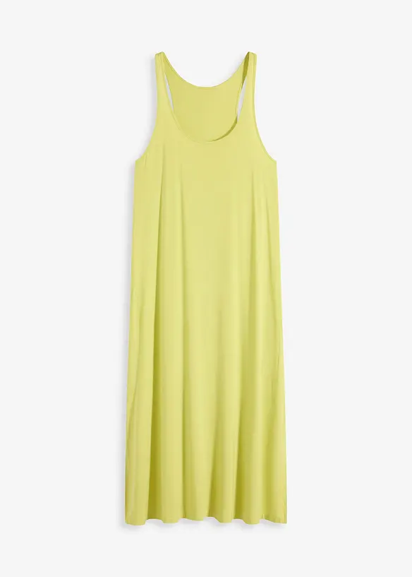 Jerseykleid aus fließender Viskose in gelb von vorne - bonprix