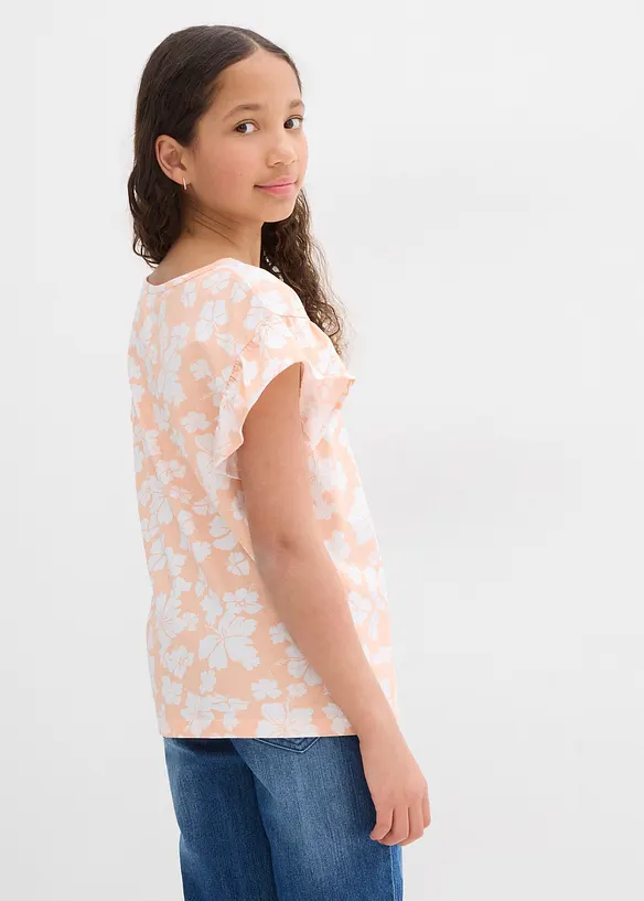 T-Shirt aus reiner Bio-Baumwolle in orange von hinten (im Anschnitt) - bonprix