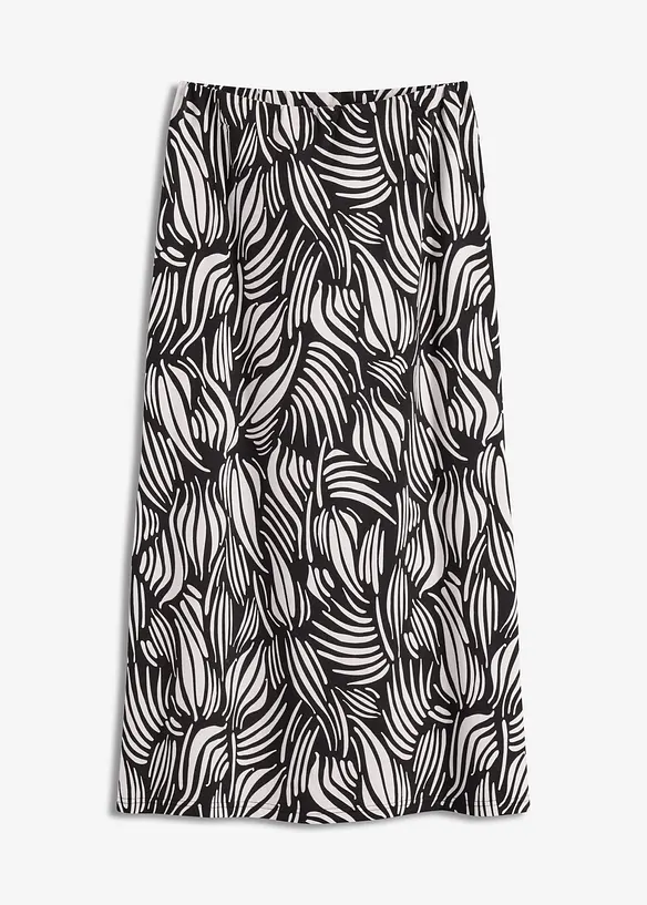 Jersey-Rock aus Bio-Baumwolle mit Stretch in schwarz von vorne - bonprix Jersey-Rock aus Bio-Baumwolle mit Stretch in schwarz von vorne - bonprix