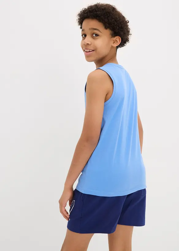 Tanktop (5er Pack) mit Bio Baumwolle in blau von hinten (im Anschnitt) - bonprix