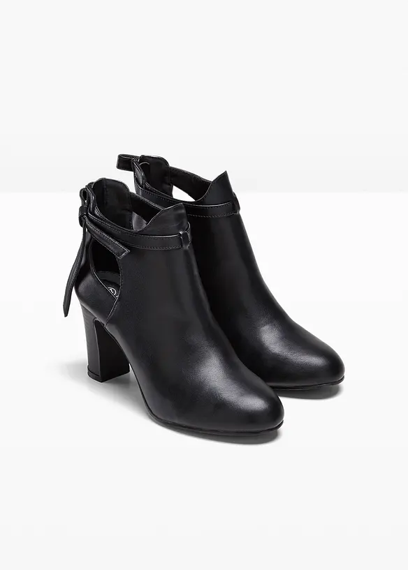 Stiefeletten mit Cut-Outs in schwarz - bonprix