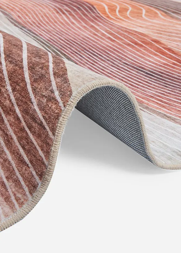 Teppich mit graphischer Musterung in braun (Detailaufnahme) - bonprix