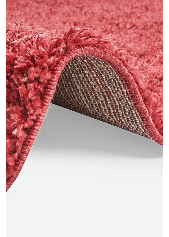 Hochflorteppich mit flauschiger Oberfläche in rot (Detailaufnahme) - bonprix