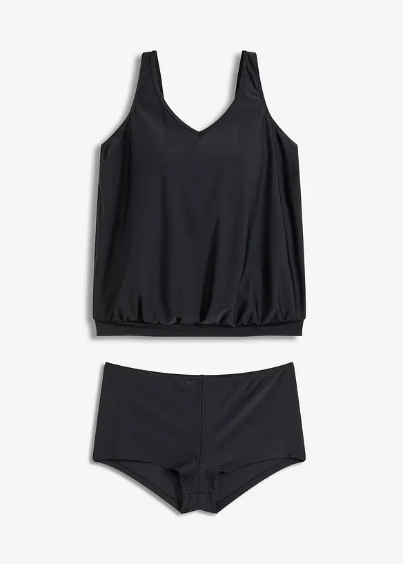 Tankini schnelltrocknend (2-tlg. Set) in schwarz von vorne - bonprix
