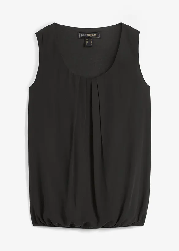 Blusentop in schwarz von vorne - bonprix