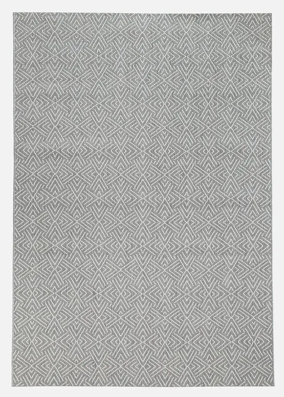 In- und Outdoor Teppich mit dezenter Struktur in silber - bonprix