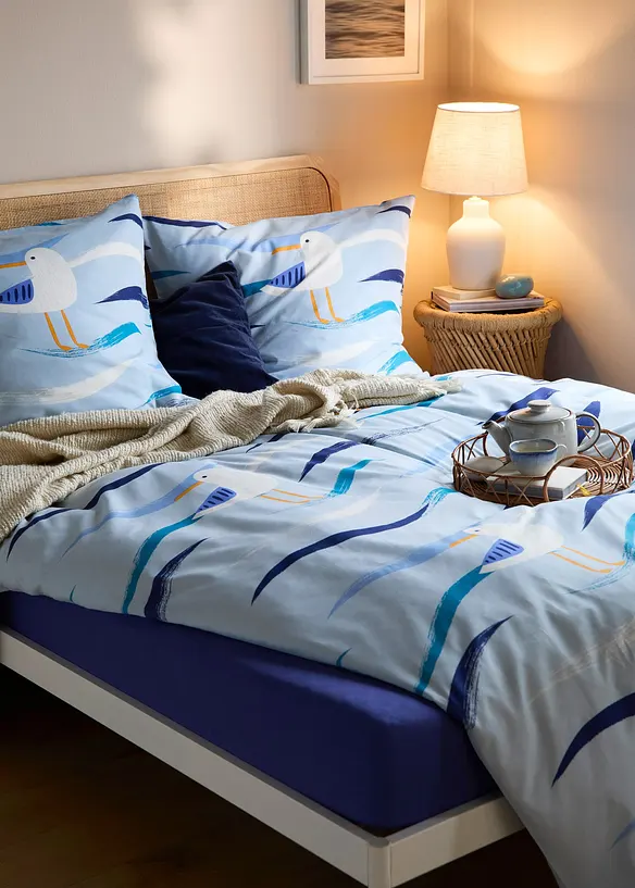 Jersey Spannbettlaken in blau (Ambiente) - bonprix