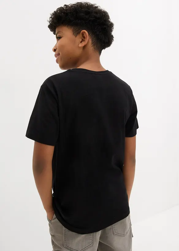 T-Shirt mit Bio-Baumwolle in schwarz von hinten (im Anschnitt) - bonprix