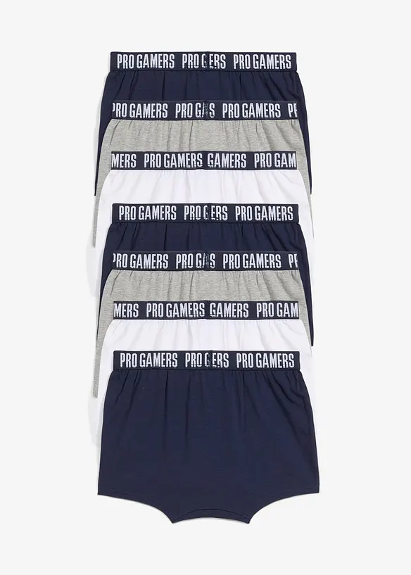 Boxershorts weit mit weicher Baumwolle (7er Pack) in weiß von hinten - bonprix