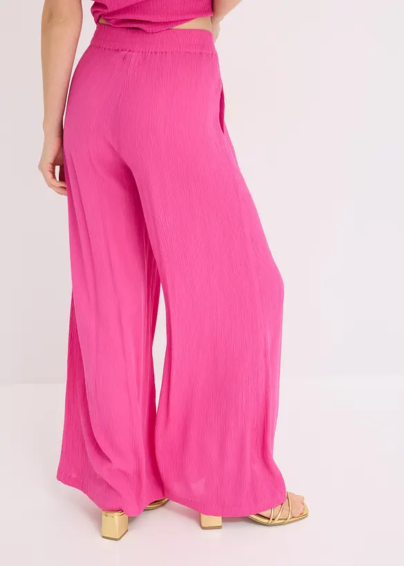 Schlupfhose aus fließender Viskose in pink von hinten - bonprix Schlupfhose aus fließender Viskose in pink von hinten - bonprix