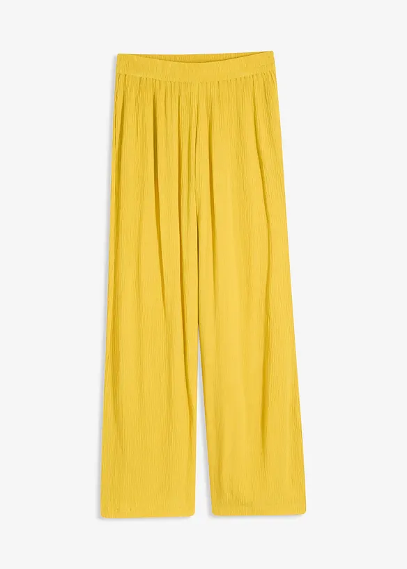 Schlupfhose aus fließender Viskose in gelb von vorne - bonprix Schlupfhose aus fließender Viskose in gelb von vorne - bonprix
