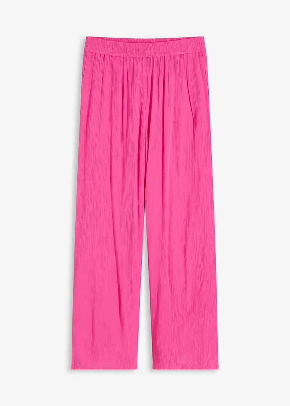 Schlupfhose aus fließender Viskose in pink von vorne - bonprix Schlupfhose aus fließender Viskose in pink von vorne - bonprix