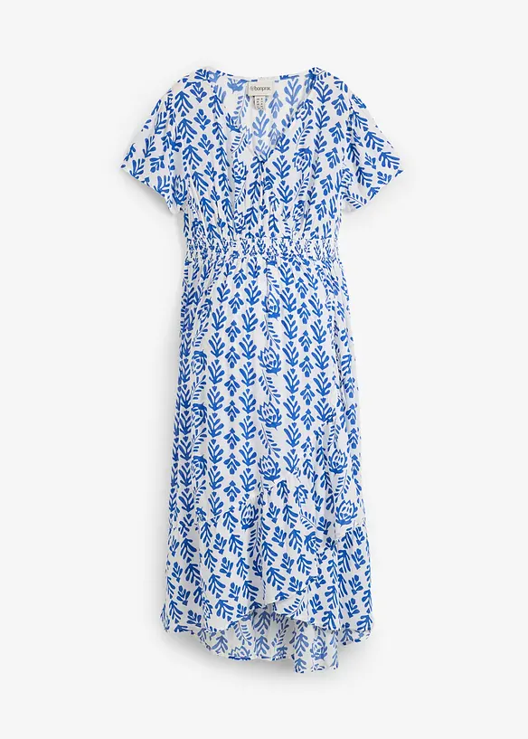 2-in-1 Umstands- und Stillkleid aus fließender Viskose in weiß von vorne - bonprix