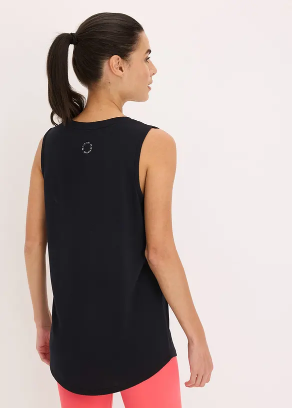 Sport-Top (2er Pack), schnelltrocknend in schwarz von hinten (im Anschnitt) - bonprix