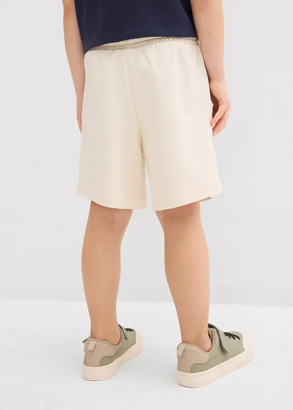 Heavy-Jersey-Shorts (2er Pack) mit Baumwolle in blau von hinten - bonprix